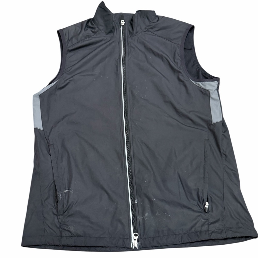 Nike Men’s Black Zip Front Performance Vest Lightweight Athletic Outerwear